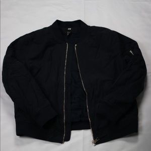Black bomber jacket, large, and in Good Condition